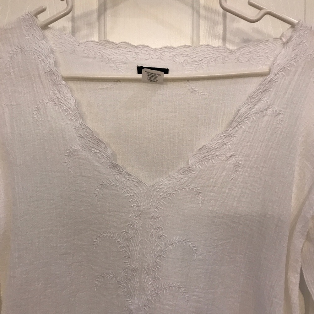 J Crew Boho Embroidered Top Size L